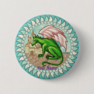 Badge Rond 5 Cm Bouton d'épingle D Dragon