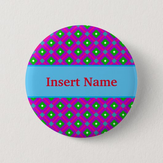 Badge Rond 5 Cm Bouton d'épingle de nom Customisé lumineux (Devant)