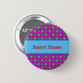 Badge Rond 5 Cm Bouton d'épingle de nom Customisé lumineux (Devant & derrière)