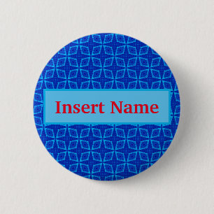 Badge Rond 5 Cm Bouton d'épingle de nom personnalisable Stars