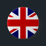 Badge Rond 5 Cm Bouton d'épingle du drapeau britannique | Concepti<br><div class="desc">Bouton d'épingle du drapeau britannique | Design Union Jack. Idée cadeau la moins chère pour les fêtes nationales et royales. Couleurs anglo-rouges blanches et bleues.</div>