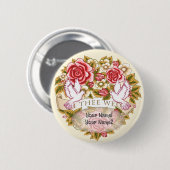 Badge Rond 5 Cm Bouton d'épingle du mariage de mer (Devant & derrière)