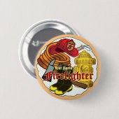 Badge Rond 5 Cm Bouton d'épinglette des outils de pompier (Devant & derrière)