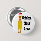 Badge Rond 5 Cm Bouton d'équipage de mode de poulet (Devant & derrière)