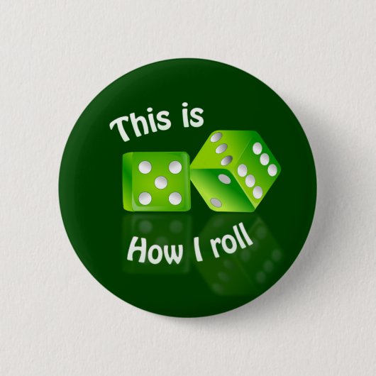 Badge Rond 5 Cm Bouton Dés (Devant)