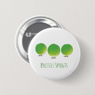 Badge Rond 5 Cm Bouton des choux de bruxelles