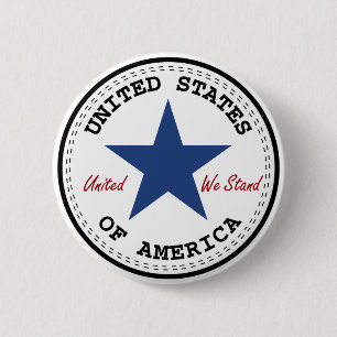 Badge Rond 5 Cm Bouton des Etats-Unis d'Amérique