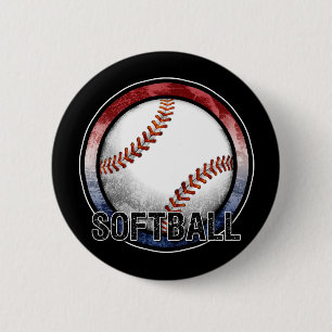 Badge Rond 5 Cm Bouton des Etats-Unis d'emblème du base-ball