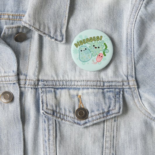 Badge Rond 5 Cm Bouton des maladies (En situation)