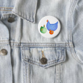 Badge Rond 5 Cm Bouton des poules françaises (En situation)