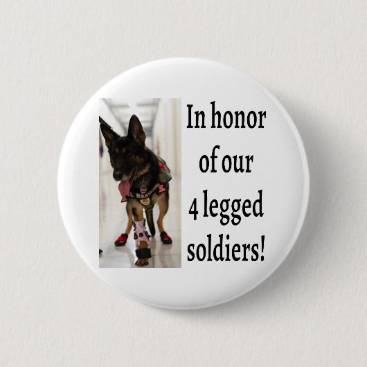 Badge Rond 5 Cm Bouton des soldats K9 (Devant)