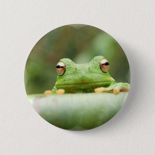 Badge Rond 5 Cm Bouton des yeux de grenouille (Devant)