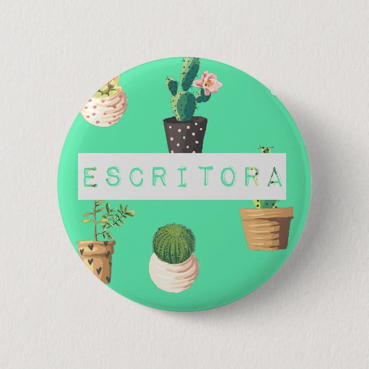 Badge Rond 5 Cm Bouton d'Escritora (Devant)