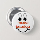 Badge Rond 5 Cm bouton d'espaol de hablo (Devant & derrière)