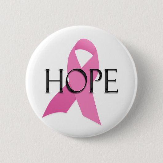 Badge Rond 5 Cm Bouton d'espoir de cancer du sein (Devant)