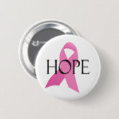 Badge Rond 5 Cm Bouton d'espoir de cancer du sein (Devant & derrière)