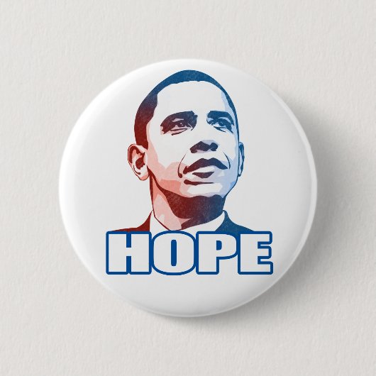 Badge Rond 5 Cm Bouton d'espoir d'Obama (Devant)
