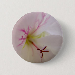 Badge Rond 5 Cm Bouton Détail du géranium blanc
