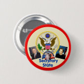 Badge Rond 5 Cm Bouton d'état de Hillary (Devant & derrière)