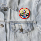 Badge Rond 5 Cm Bouton d'état de Hillary (En situation)