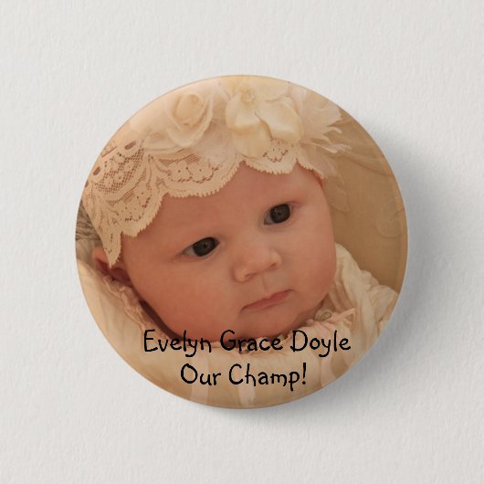 Badge Rond 5 Cm Bouton d'Evelyn (Devant)