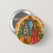 Badge Rond 5 Cm Bouton dévotionnel Sita Ram (Devant & derrière)