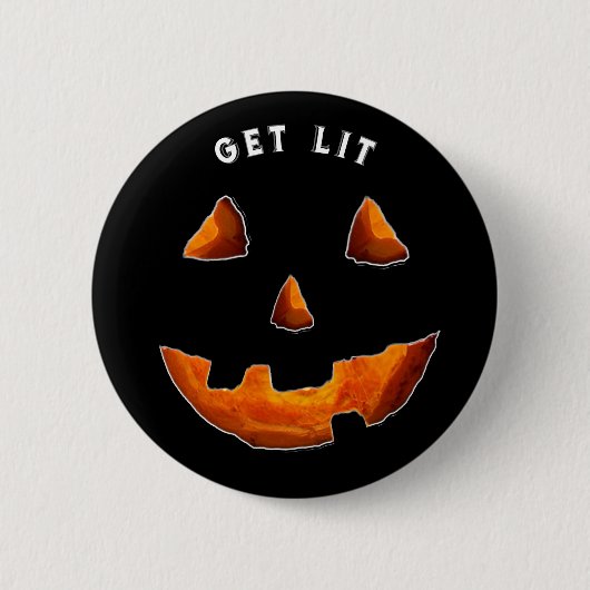Badge Rond 5 Cm Bouton d'Halloween drôle (Devant)