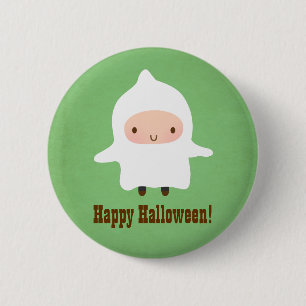 Badge Rond 5 Cm Bouton d'Halloween pour petit fantôme mignon