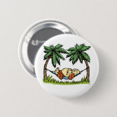 Badge Rond 5 Cm Bouton d'hamac de Bouddha (Devant & derrière)