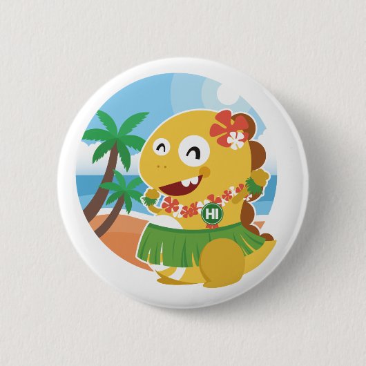 Badge Rond 5 Cm Bouton d'Hawaï VIPKID (Devant)
