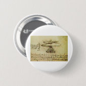 Badge Rond 5 Cm Bouton d'hélicoptère de Davinci (Devant & derrière)