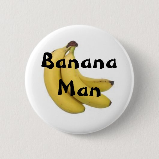 Badge Rond 5 Cm Bouton d'homme de banane (Devant)