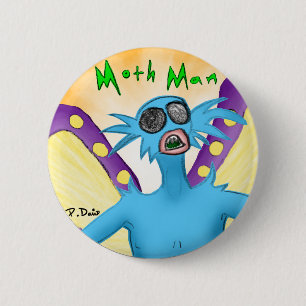 Badge Rond 5 Cm Bouton d'homme de mite