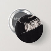 Badge Rond 5 Cm Bouton d'homme d'ombre (Devant & derrière)