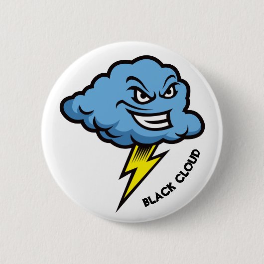 Badge Rond 5 Cm Bouton d'Humour Black Cloud EMS 911 (Devant)