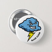 Badge Rond 5 Cm Bouton d'Humour Black Cloud EMS 911 (Devant & derrière)