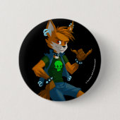 Badge Rond 5 Cm Bouton d'Ian McFoxx | Shaka Brah (Devant)