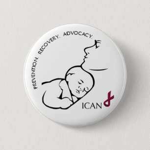 Badge Rond 5 Cm Bouton d'ICAN