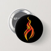 Badge Rond 5 Cm Bouton d'icône de flamme (Devant & derrière)