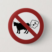 Badge Rond 5 Cm Bouton d'icône de méthane de vache (Devant)