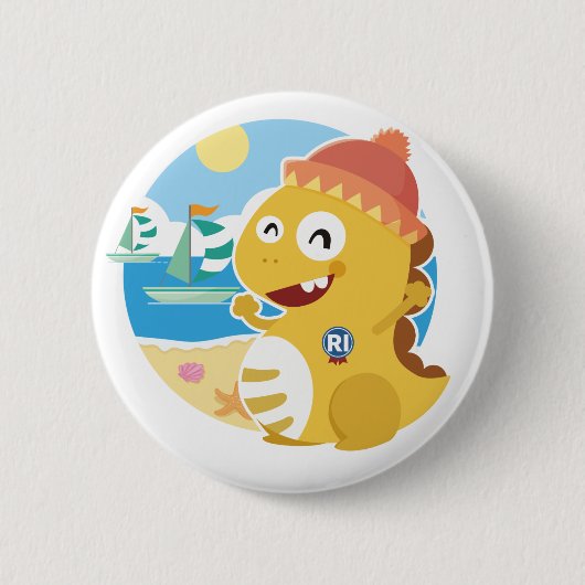 Badge Rond 5 Cm Bouton d'Île de Rhode VIPKID (Devant)
