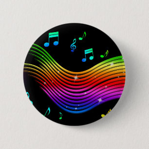 Badge Rond 5 Cm Bouton d'illustration de musique