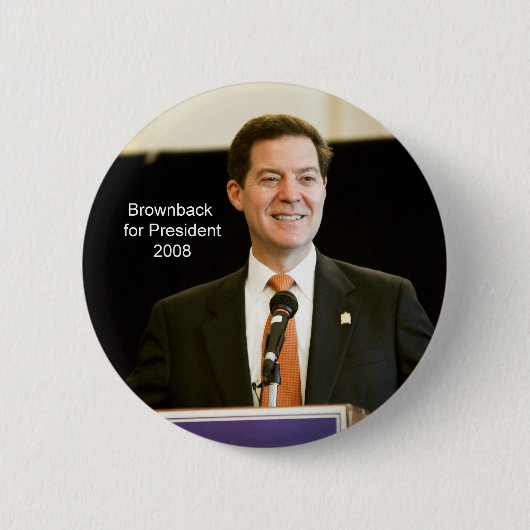 Badge Rond 5 Cm Bouton d'image de Brownback (Devant)