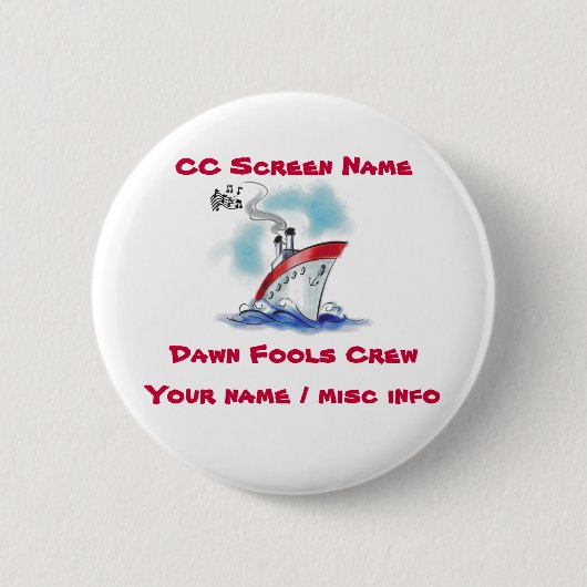 Badge Rond 5 Cm Bouton d'imbéciles - peut customiser (Devant)