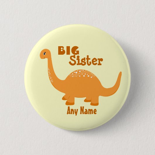 Badge Rond 5 Cm Bouton d'impression Big Sister Dinosaur (Devant)