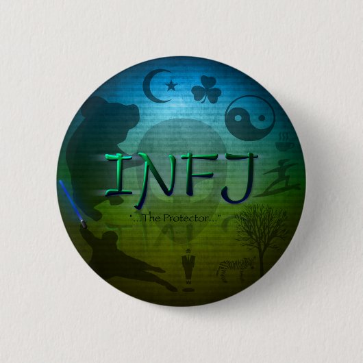 Badge Rond 5 Cm Bouton d'INFJ (Devant)