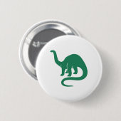 Badge Rond 5 Cm Bouton Dinosaur Vert (Devant & derrière)