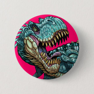 Badge Rond 5 Cm Bouton Dinosaure