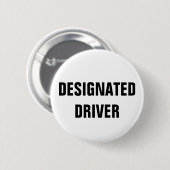 Badge Rond 5 Cm bouton d'insigne de conducteur désigné simple (Devant & derrière)