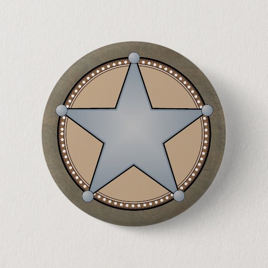 Badge Rond 5 Cm Bouton d'insigne de Sherriff (Devant)